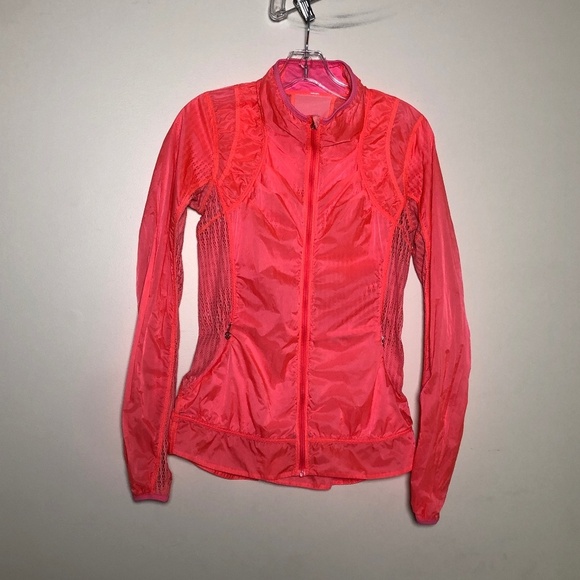 lululemon athletica Jackets & Blazers - RARE vintage lululemon Run: Nothing But Run Jacket in POP ORANGE